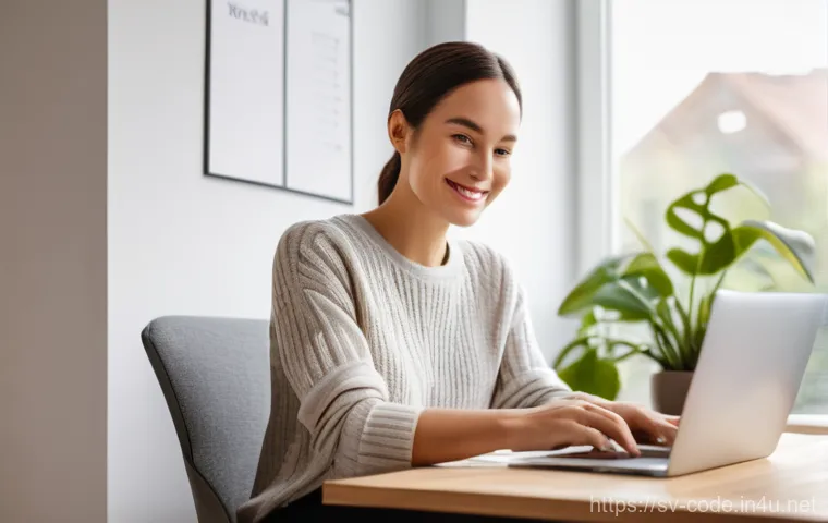 코딩교육지도사 업무에서의 시간 관리 비법 - **Prompt:** "A calm and composed female code teacher, in her mid-30s, sitting at a clean, well-organ...