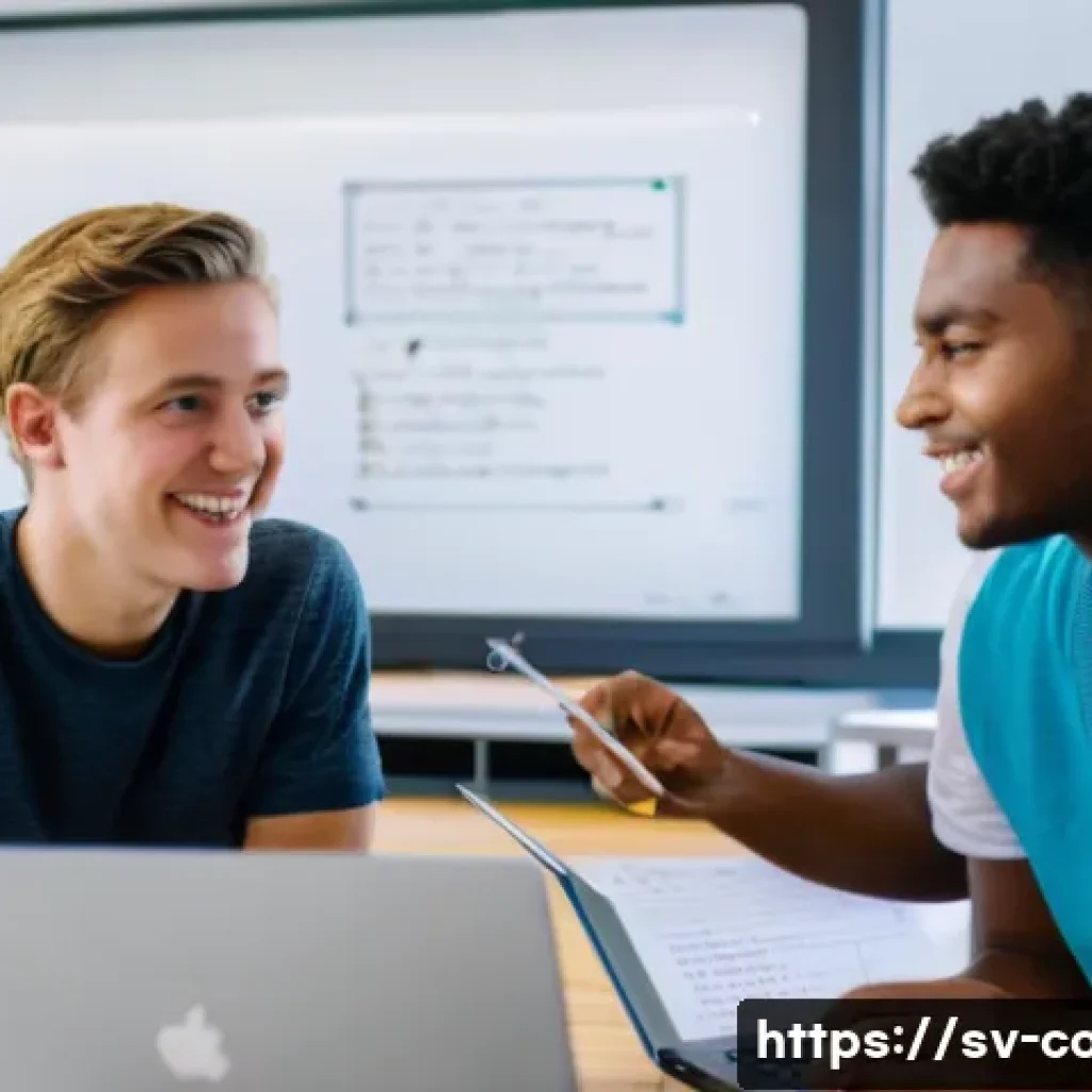 코딩교육지도사로서 필요한 소프트 스킬 - **Prompt: Collaborative Coding & Communication in a Modern Swedish Tech Hub**
A vibrant, medium ...
