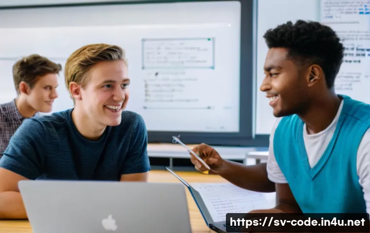코딩교육지도사로서 필요한 소프트 스킬 - **Prompt: Collaborative Coding & Communication in a Modern Swedish Tech Hub**
A vibrant, medium ...