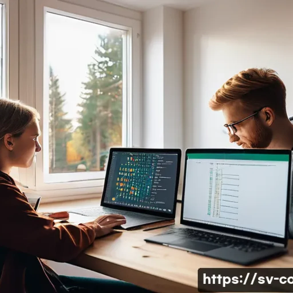 코딩교육지도사와 온라인 스터디 운영 노하우 - A modern digital classroom scene set in a cozy Swedish home office, featuring a diverse group of you...