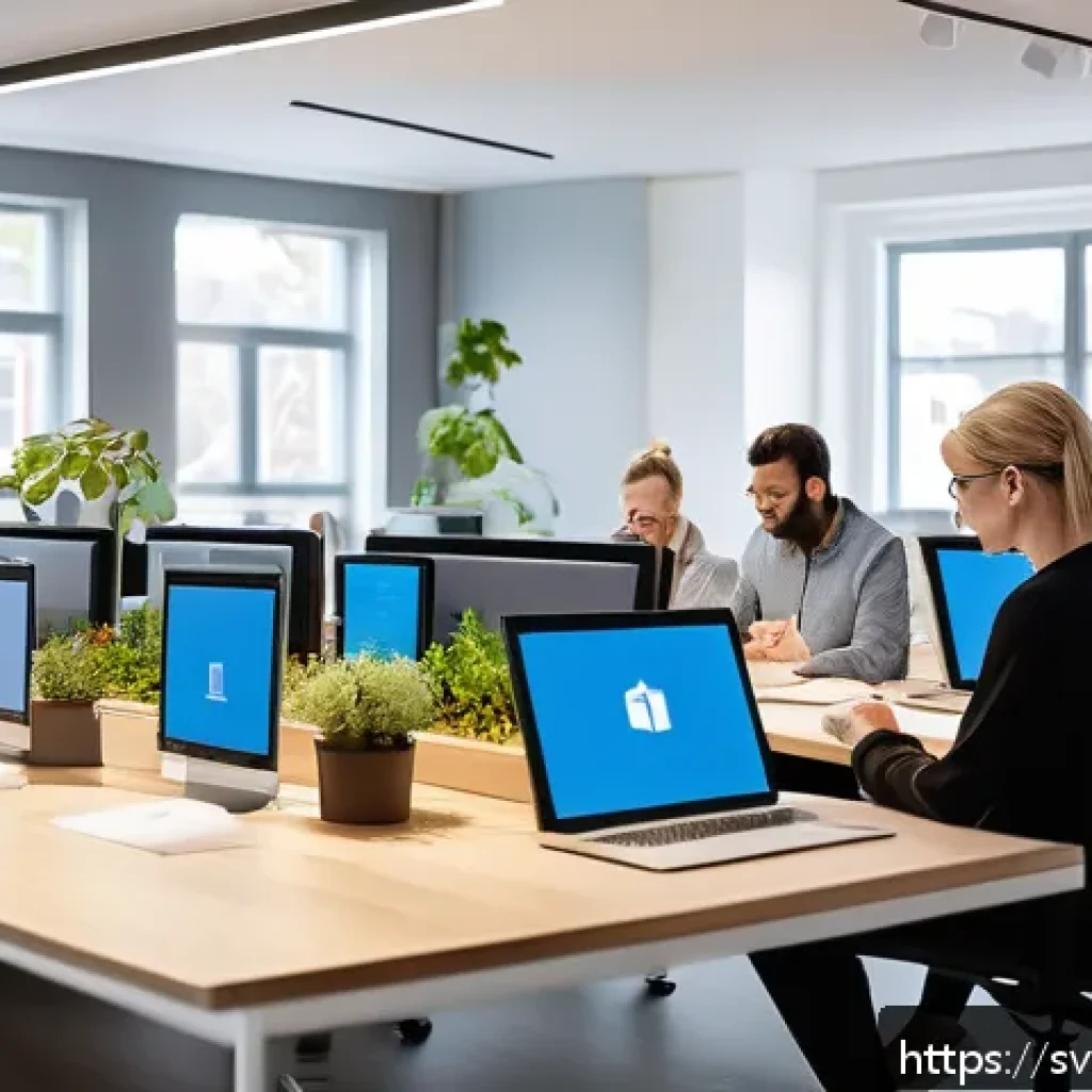 코딩교육지도사 자격증과 공무원 채용 - A modern Swedish public sector office environment showing a diverse group of professionals collabora...
